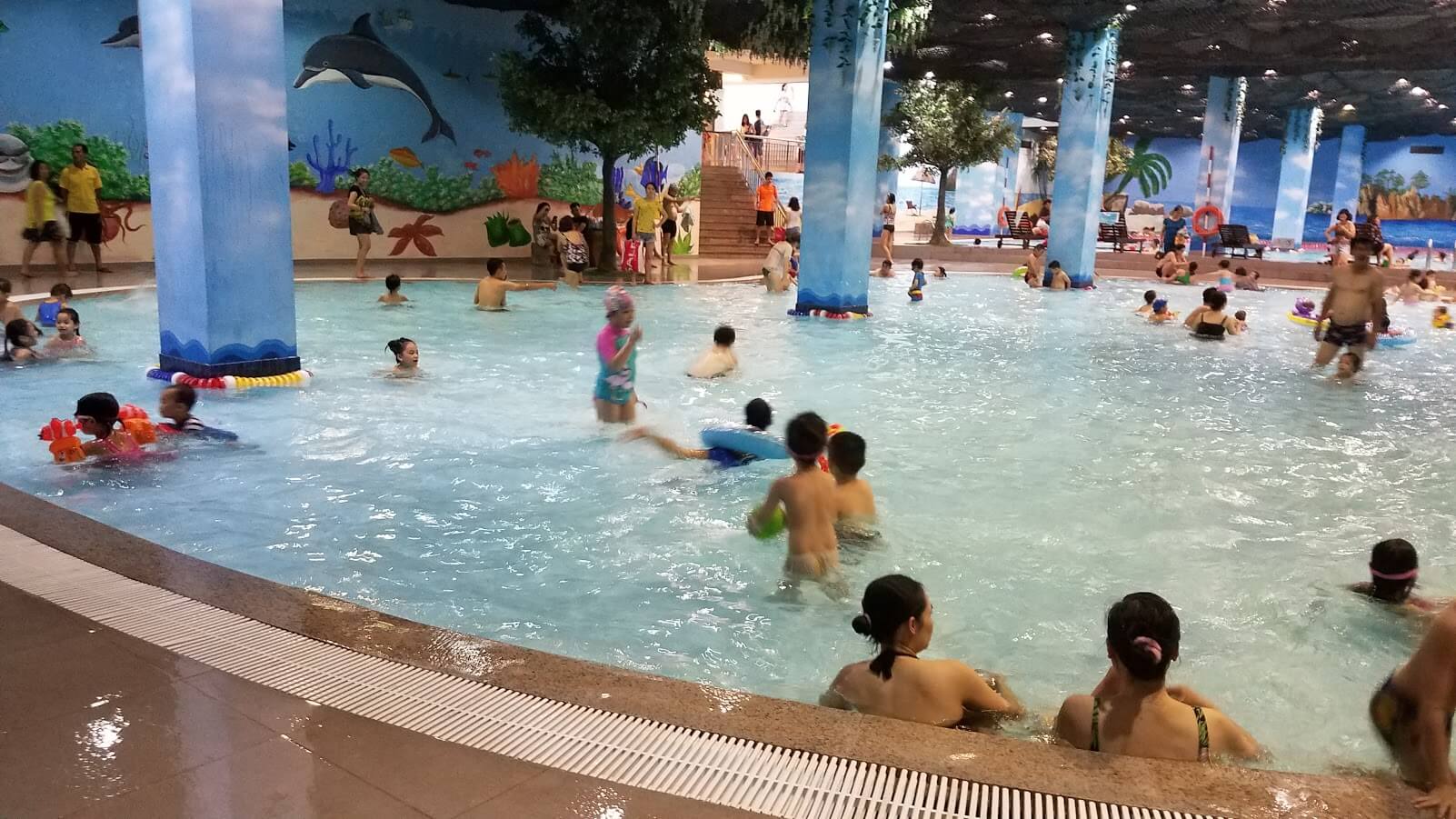 Bơi ở bể bơi trường học