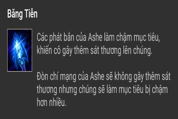 Nội tại của Ashe vô cùng khó chịu