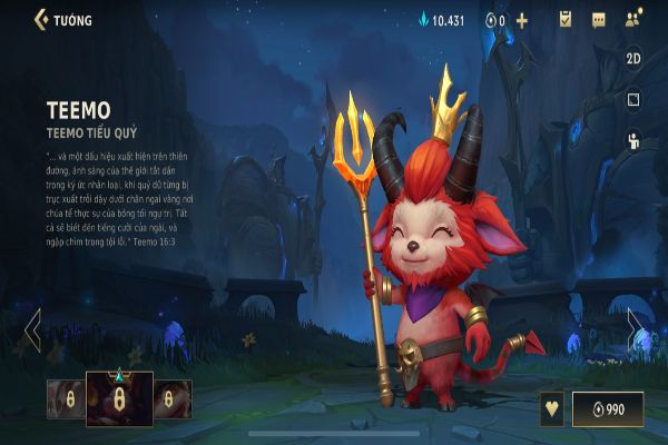 Tướng Teemo rất giỏi trong việc đẩy lẻ