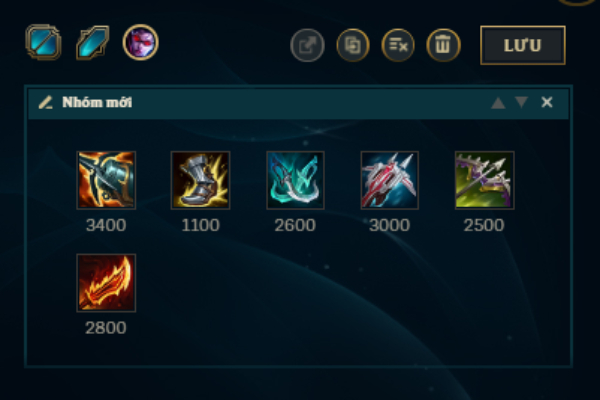 trang bị cho tướng vayne