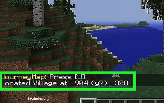 tìm dân làng bằng cheat code minecraft