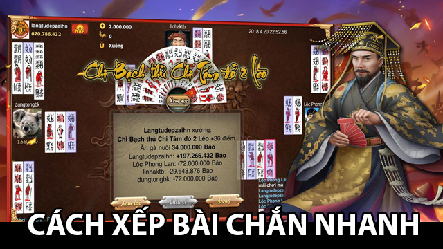Cách xếp bài chắn nhanh