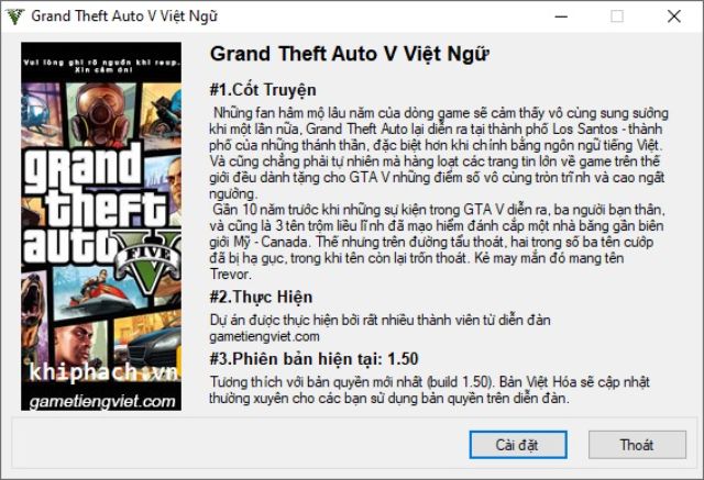 Tải và cài đặt GTA 5 Việt hóa tương đối dễ dàng Tải và cài đặt GTA 5 Việt hóa tương đối dễ dàng